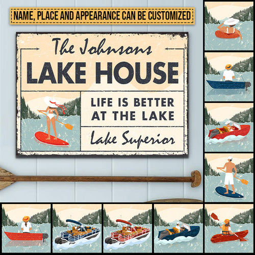 Lake House Life Is Better At Lake Custom Classic Metal Signs
