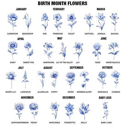 Toile De Jouy Birth Flower Grow An Old Friend - Personalized Blanket