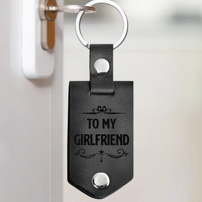 Custom Photo Drive Safe I Need You Here With Me - Loving, Anniversary Gift For Spouse, Husband, Wife - Personalized Leather Photo Keychain