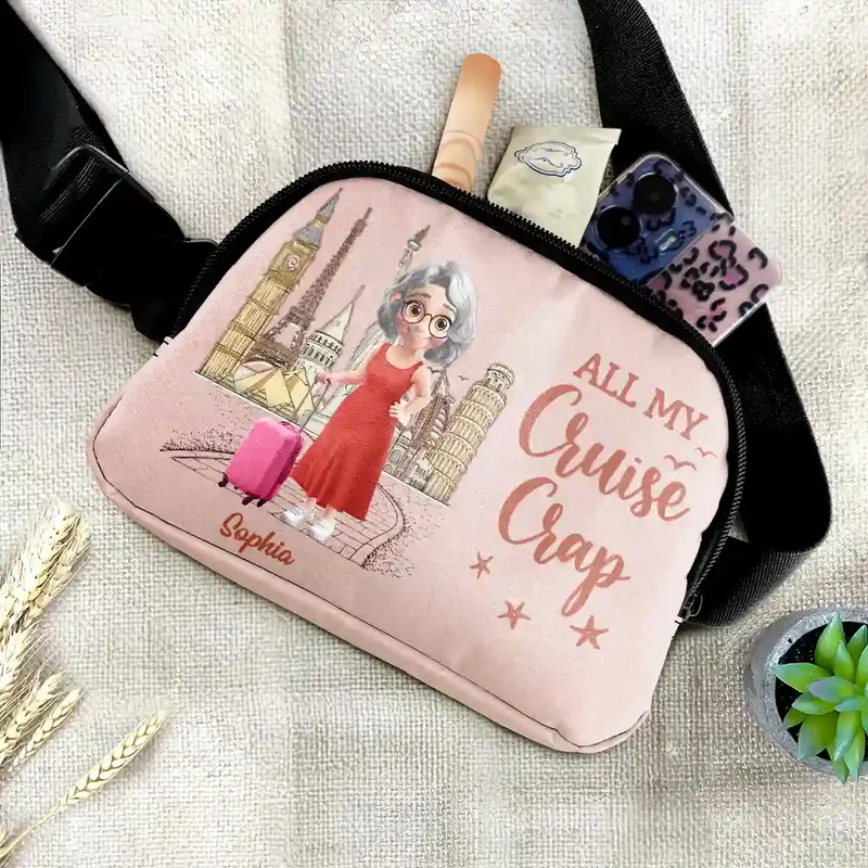 All My Travel Crap - Personalized Crossbody Belt Bag