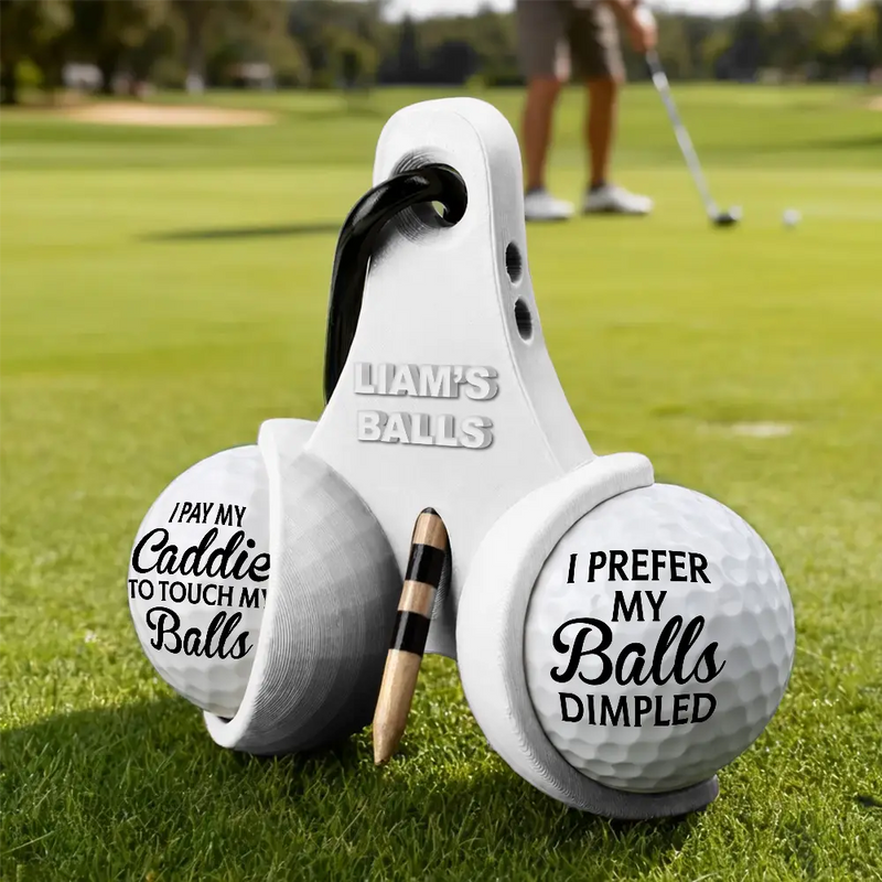 My Lucky Balls If Found Return To This Guy - Personalized 3D Printed Golf Ball Tee Holder