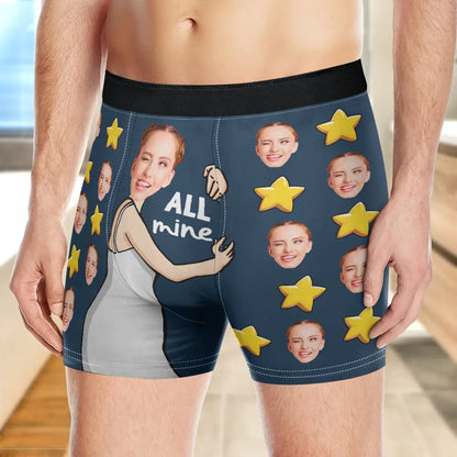 Custom Photo Funny I Licked It - Personalized Men's Boxer Briefs