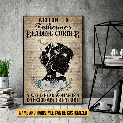 Reading Corner Dangerous Creature Custom Poster, Reading Gifts, Gift For Book Lovers