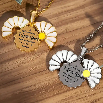 A Little Reminder I Love You Now And Always - Personalized Engraved Hidden Message Necklace