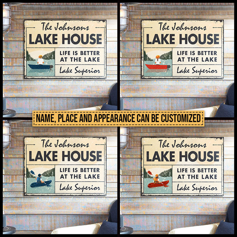 Lake House Life Is Better At Lake Custom Classic Metal Signs