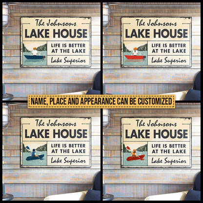 Lake House Life Is Better At Lake Custom Classic Metal Signs