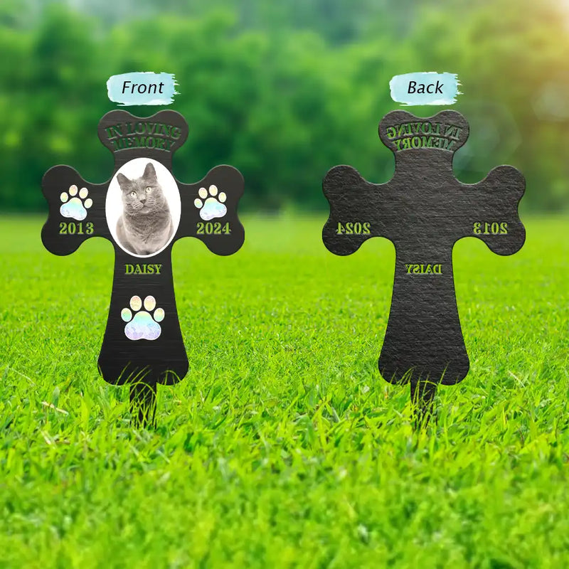 Custom Photo In Loving Memory Pet - Personalized Metal Garden Stake