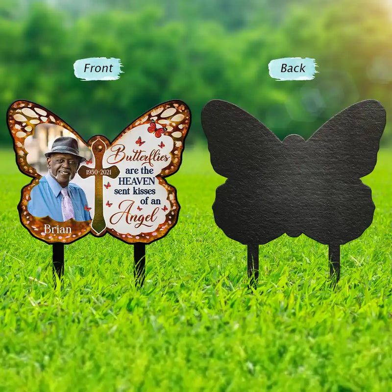 Custom Photo I Am Always With You Butterfly - Personalized Metal Garden Stake