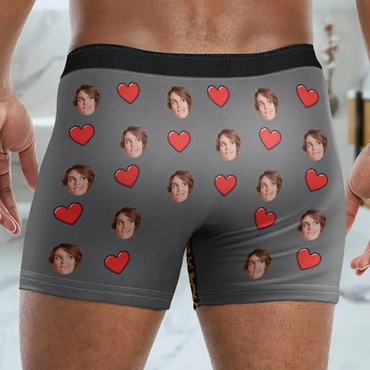 Custom Photo Funny I Licked It - Personalized Men's Boxer Briefs