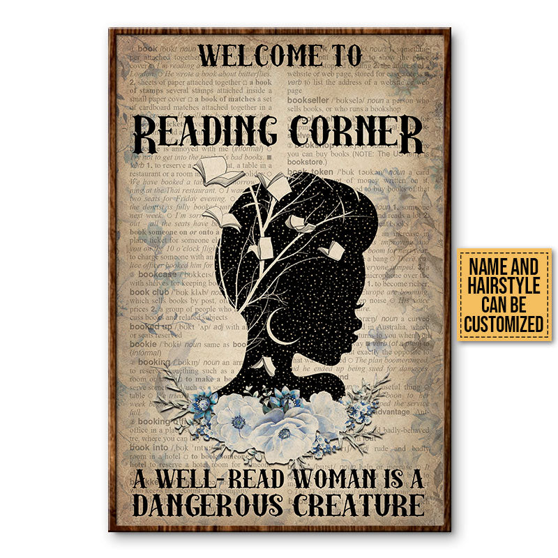 Reading Corner Dangerous Creature Custom Poster, Reading Gifts, Gift For Book Lovers