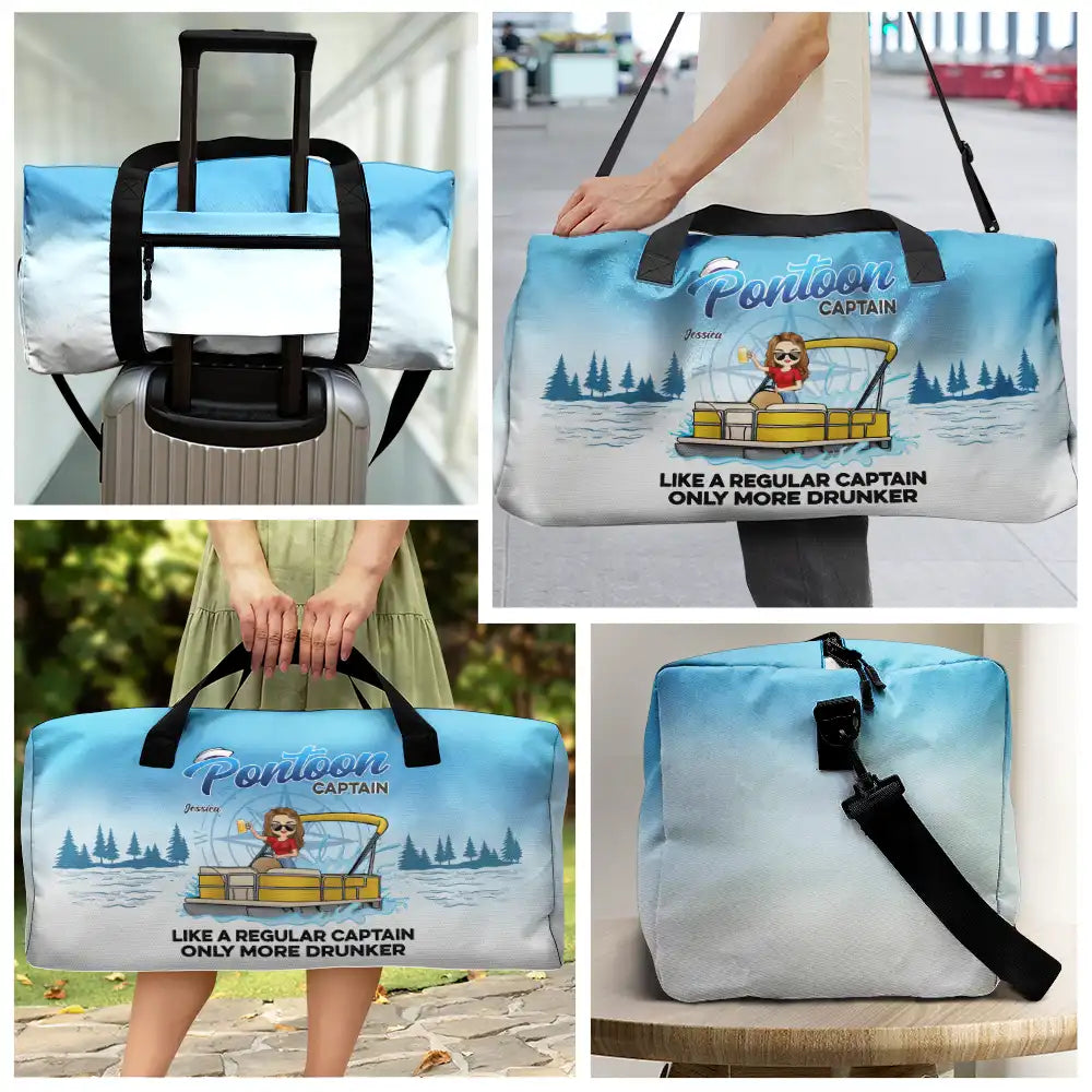 Pontoon Captain Like A Regular Captain Only More Drunker - Personalized Duffle Bag