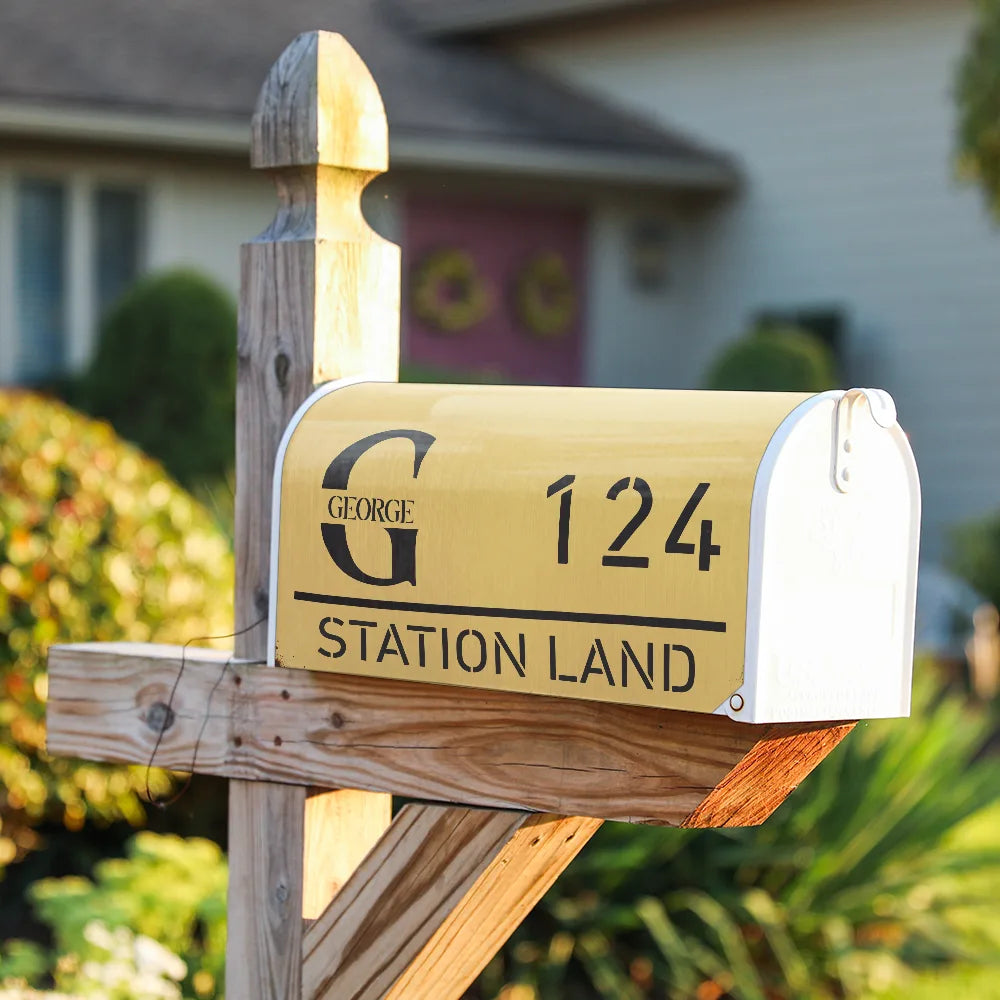 Welcome House Address Number Sign - Personalized Mailbox Cover