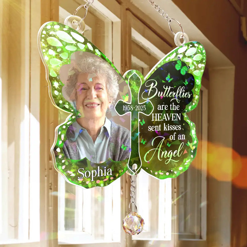 Custom Photo I Am Always With You Memorial - Personalized Rainbow Suncatcher With Crystal Ball Prism