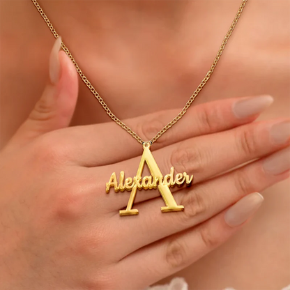 Initials Sign Name - Personalized Letter Necklace