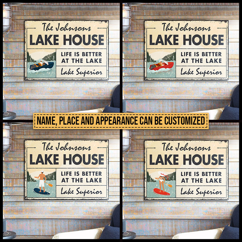 Lake House Life Is Better At Lake Custom Classic Metal Signs