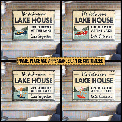 Lake House Life Is Better At Lake Custom Classic Metal Signs