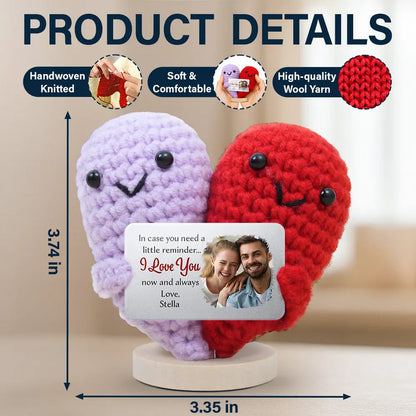 Custom Photo In Case You Need A Little Reminder - Personalized Doll Crochet With Custom Card