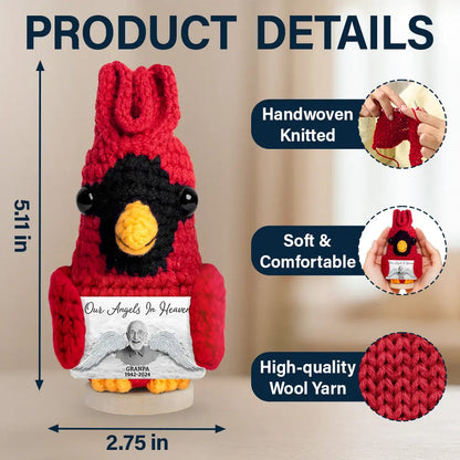 Custom Photo Memorial Your Wings Were Ready - Personalized Doll Crochet With Custom Card