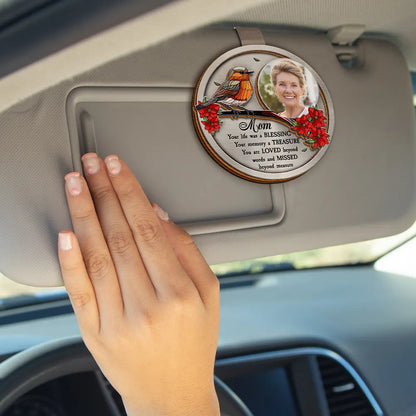 Custom Photo Dad Mom Your Life Was A Blessing Memorial - Personalized Custom Shaped Car Visor Clip