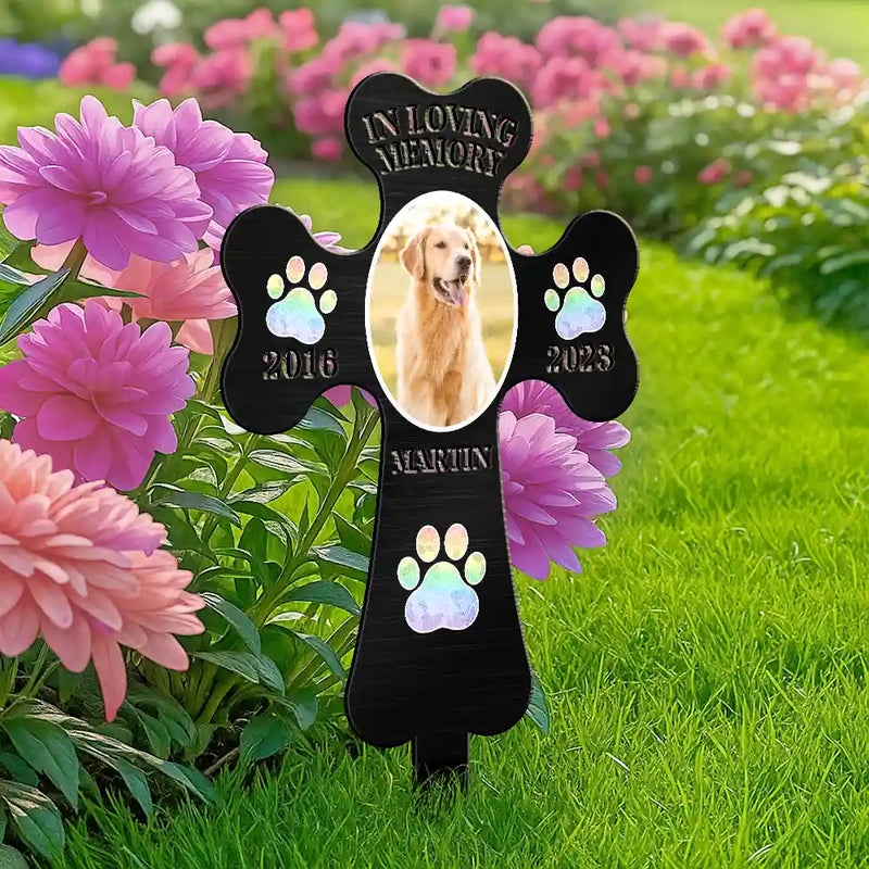 Custom Photo In Loving Memory Pet - Personalized Metal Garden Stake