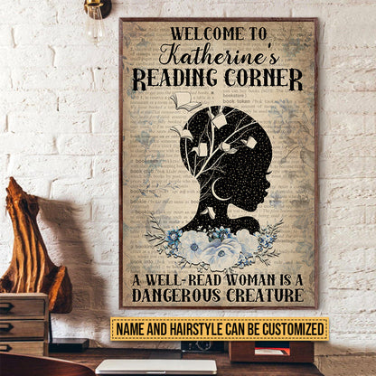 Reading Corner Dangerous Creature Custom Poster, Reading Gifts, Gift For Book Lovers