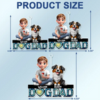 Dog Mom Dog Dad 3D Effect - Personalized Acrylic Car Hanger