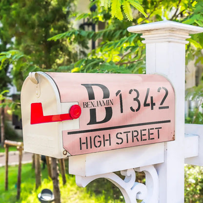 Welcome House Address Number Sign - Personalized Mailbox Cover