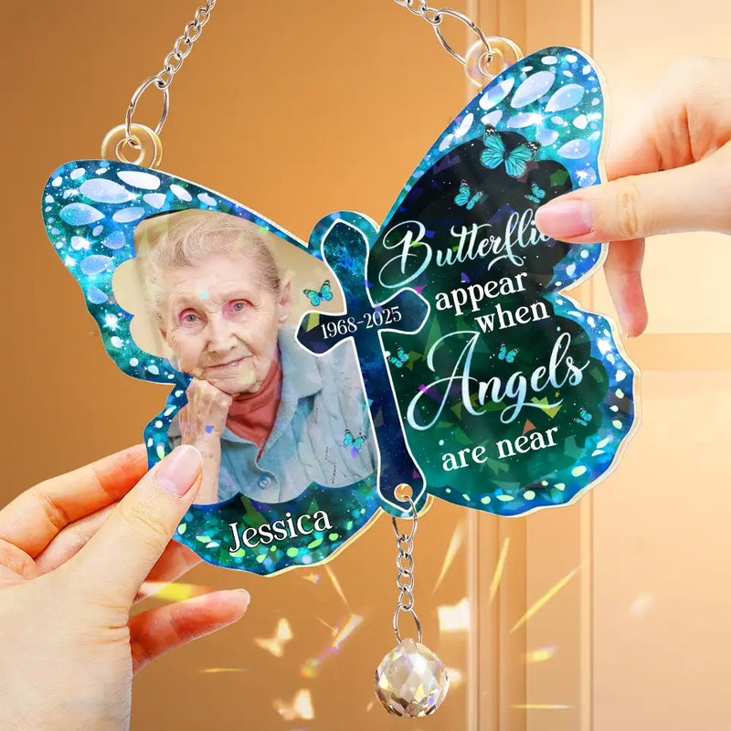 Custom Photo I Am Always With You Memorial - Personalized Rainbow Suncatcher With Crystal Ball Prism