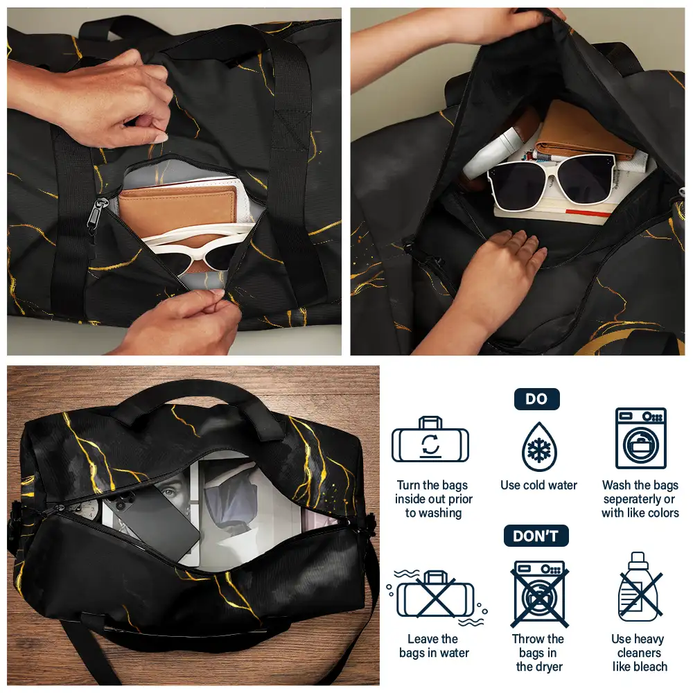 Letter Monogram Aesthetic Style - Personalized Duffle Bag