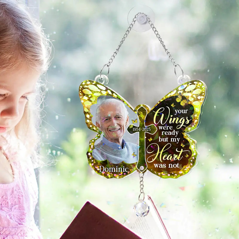 Custom Photo I Am Always With You Memorial - Personalized Rainbow Suncatcher With Crystal Ball Prism