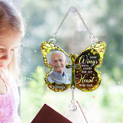 Custom Photo I Am Always With You Memorial - Personalized Rainbow Suncatcher With Crystal Ball Prism