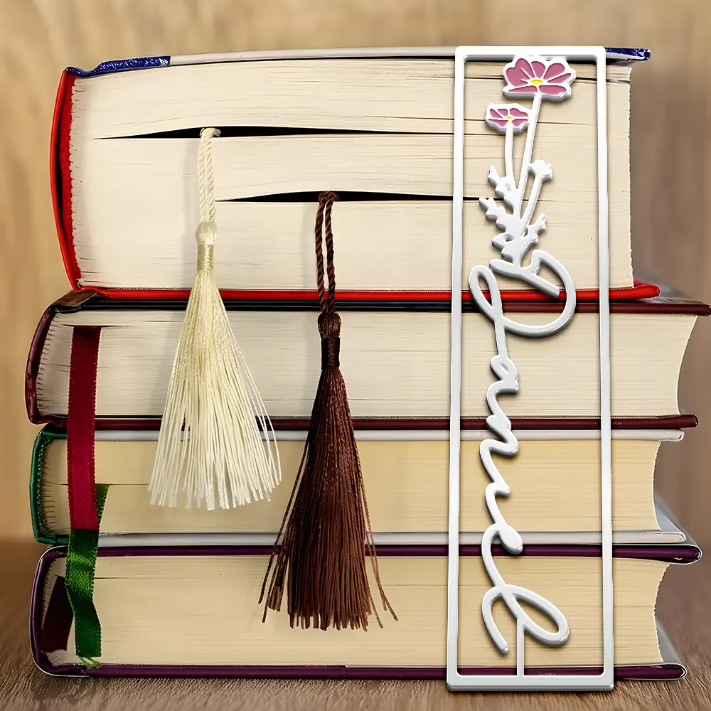 Birth Month Flower Bookish Keepsake - Personalized Metal Bookmark