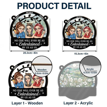 Người Yêu Chó - Chó Ngủ Trên Mặt Trăng - Suncatcher Cá Nhân 