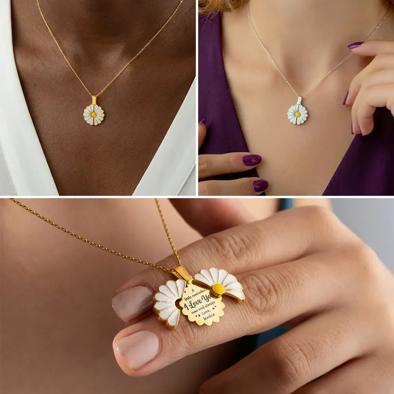 A Little Reminder I Love You Now And Always - Personalized Engraved Hidden Message Necklace