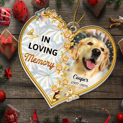 Custom Photo Memorial The Moment Your Heart Stopped - Personalized Custom Shaped Acrylic Ornament