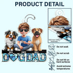 Dog Mom Dog Dad 3D Effect - Personalized Acrylic Car Hanger