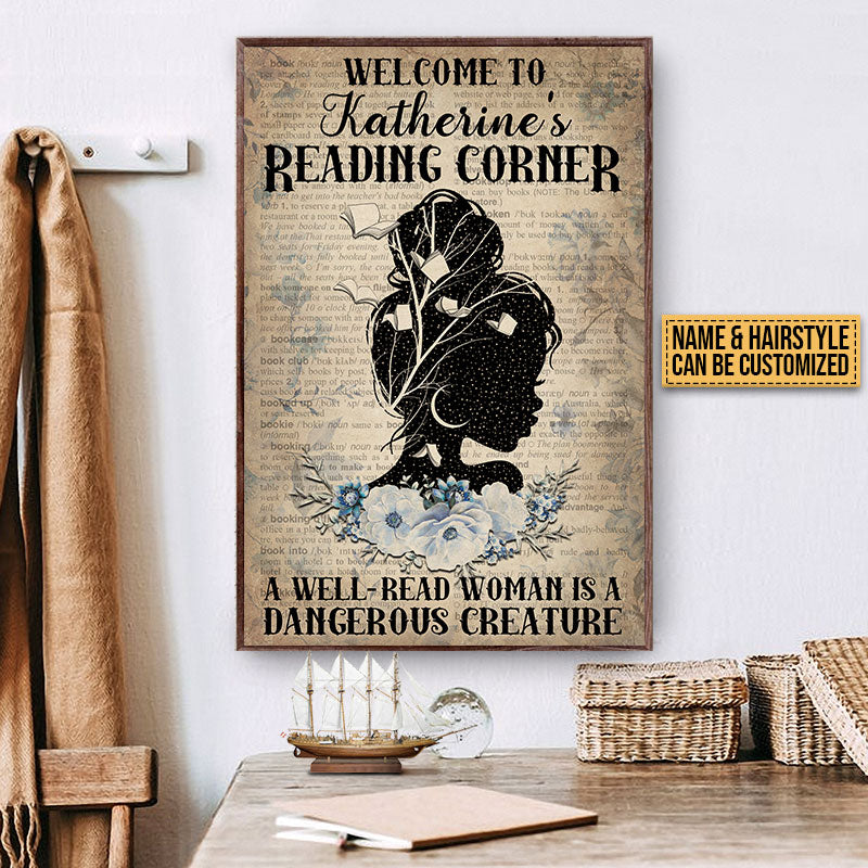 Reading Corner Dangerous Creature Custom Poster, Reading Gifts, Gift For Book Lovers