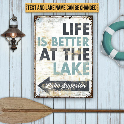 Lake House Sign Custom Classic Metal Signs