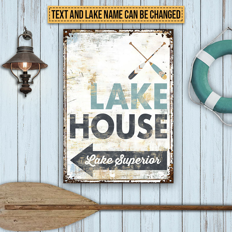 Lake House Sign Custom Classic Metal Signs