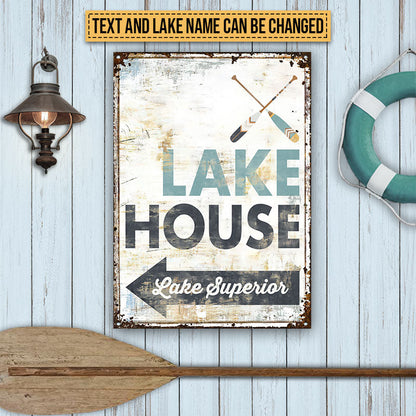 Lake House Sign Custom Classic Metal Signs