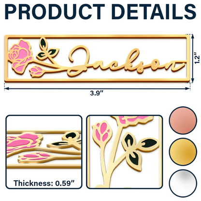 Birth Month Flower Bookish Keepsake - Personalized Metal Bookmark