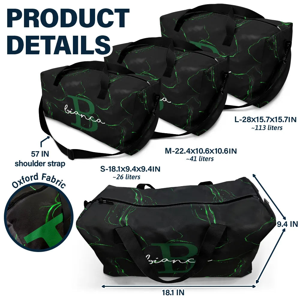 Letter Monogram Aesthetic Style - Personalized Duffle Bag