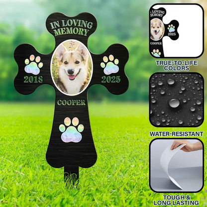 Custom Photo In Loving Memory Pet - Personalized Metal Garden Stake