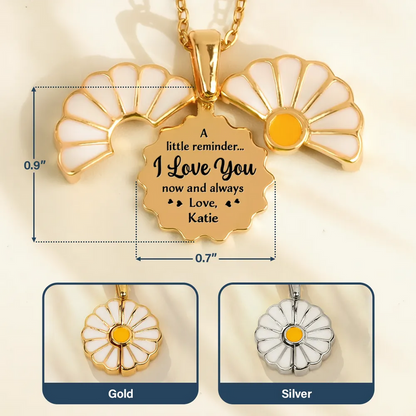 A Little Reminder I Love You Now And Always - Personalized Engraved Hidden Message Necklace
