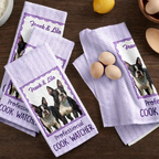 Custom Photo Realistic Watercolor Art If It Hits The Floor It's Mine Dog Cat - Personalized Kitchen Towel