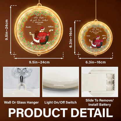 Backside Couple Newly Engaged The Best Is Yet To Come - Personalized LED Pendant Light