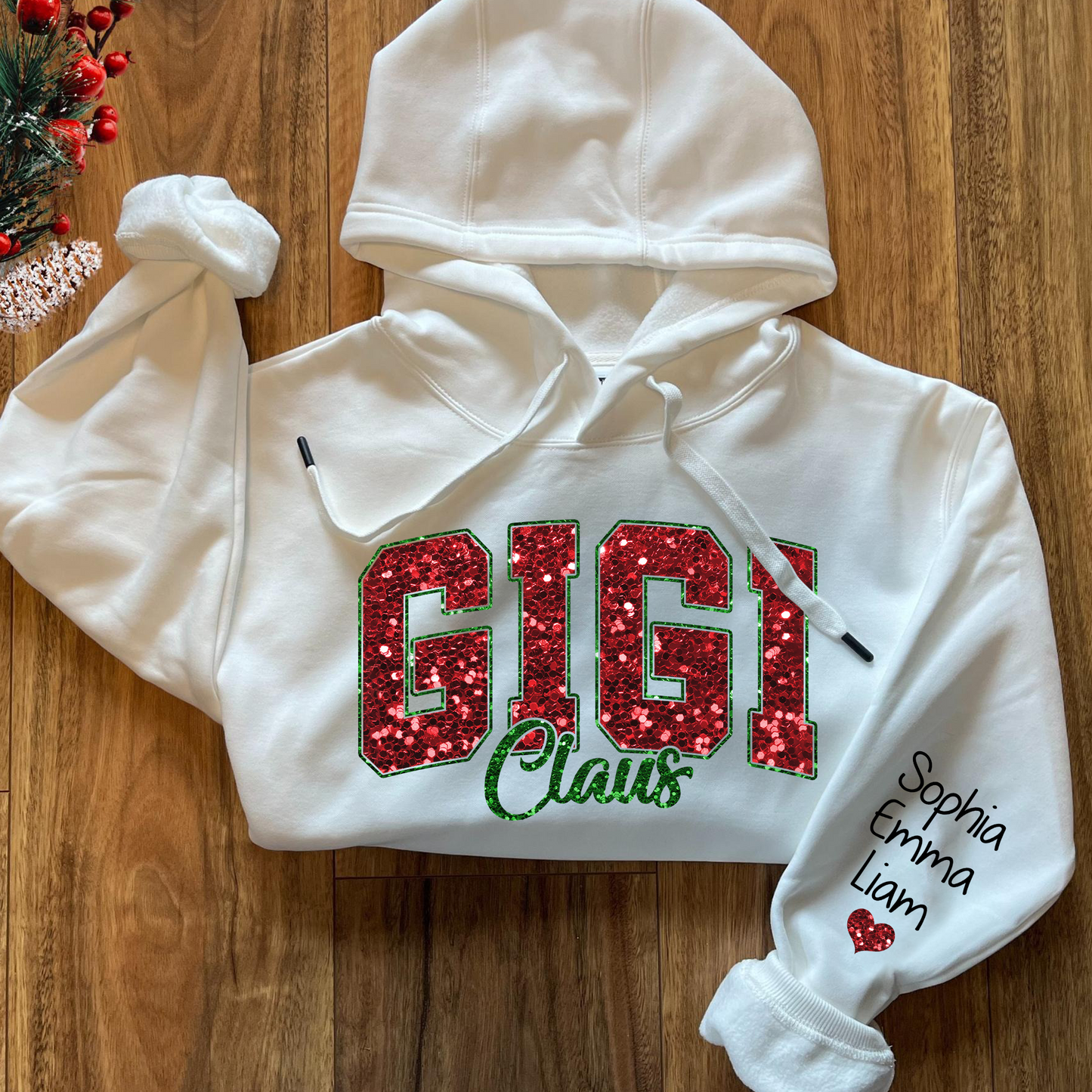 Custom Gigi Claus Christmas And Kids Sweatshirt