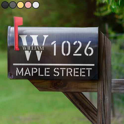 Welcome House Address Number Sign - Personalized Mailbox Cover
