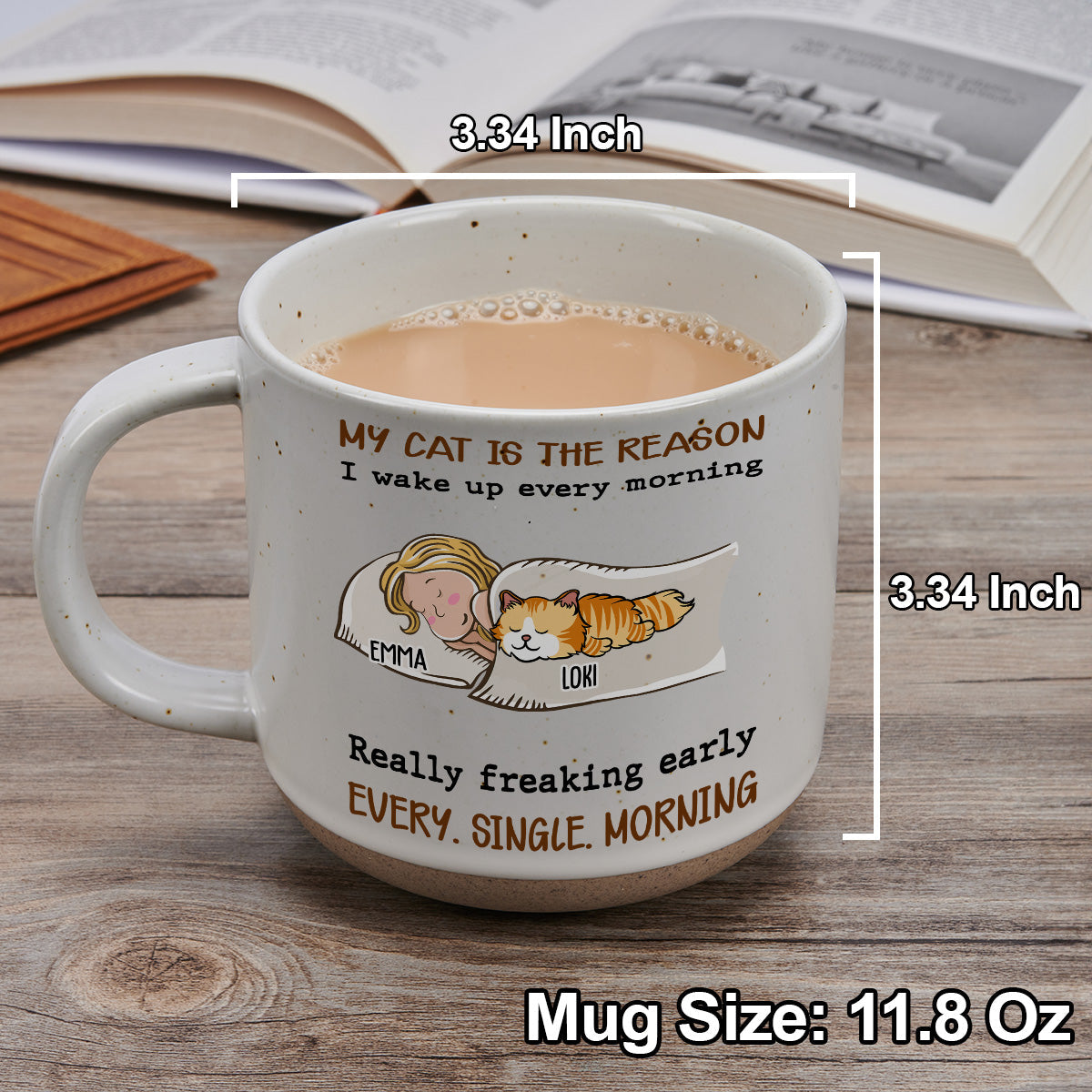 The Reason I Wake Up - Personalized Custom Pottery Mug