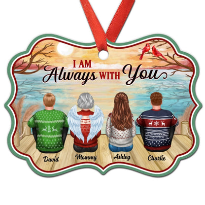 Reflected Lake Family Sitting Memorial Remembrance Personalized Christmas Ornament